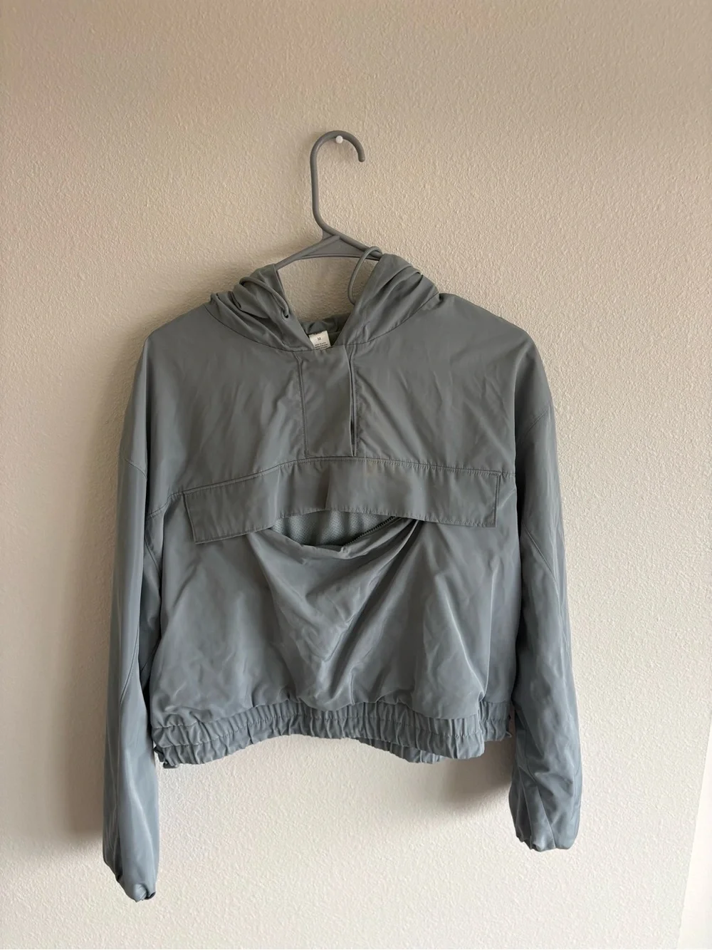 ALO Lightweight Hooded Anorak Jacket - Slate Gray